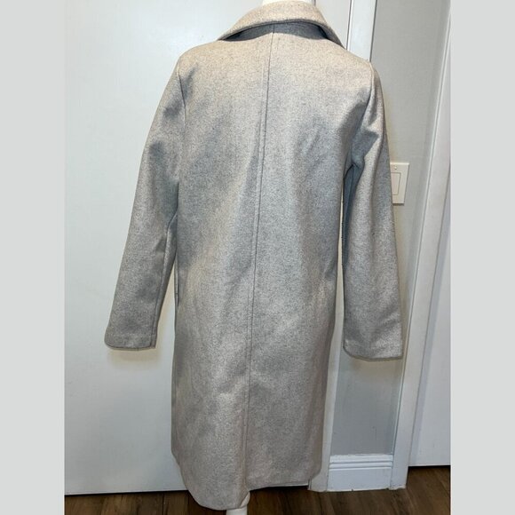 Zara Tan Long Sleeve Lapel Collar Open Front Trench Coat Women’s Size L - Picture 4 of 9